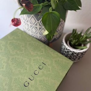 Gucci box with small Gucci duster bag